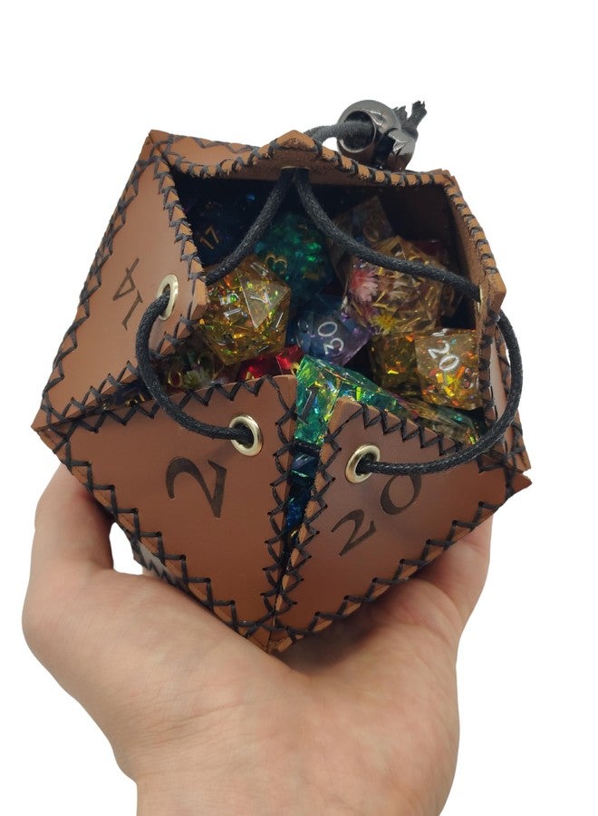 Futhark The Die of Holding - DND Dice Bag Shaped as D20 RPG Dice, DND Accessories Made of PU Leather Dice Bag for RPG & Fantasy - Great DND Gift/Dungeon Master Gift/DM Gift as D&D Accessories - Image 3